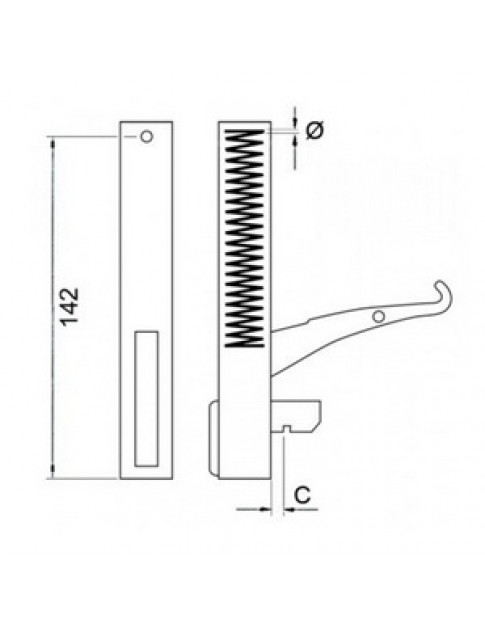 Петля дверей для конвекційної печі Smeg ALFA 700624 (ліва/права)