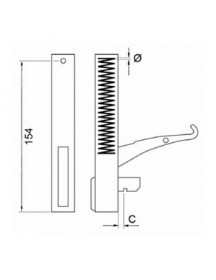 Петля дверей для конвекційної печі Tecnoeka/Piron/SMEG/Venix 700627 (ліва/права)