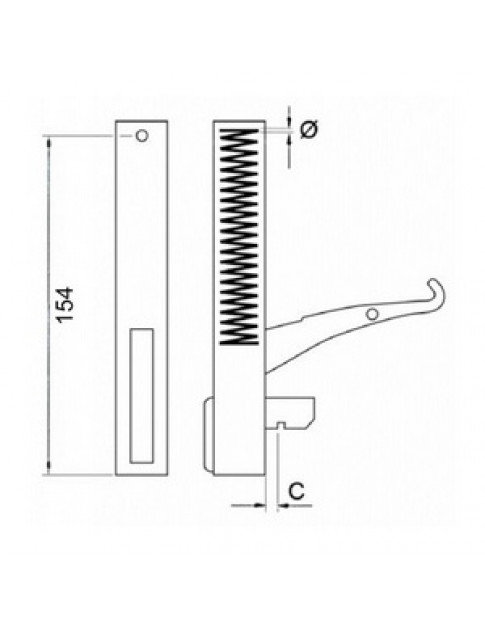 Петля дверей для конвекційної печі Tecnoeka/Piron/SMEG/Venix 700627 (ліва/права)