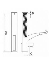Петля дверей для пароконвектомата Garbin/Apach/Equipe 701184 (ліва/права)
