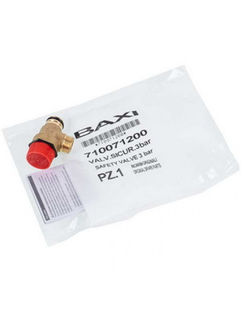 Запобіжний клапан 3 бар для газового котла  Baxi/Westen 710071200
