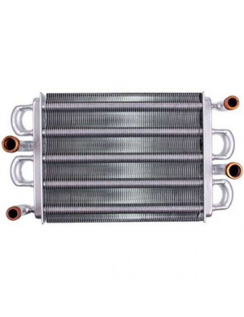 Теплообмінник бітермічний (78 ламелей) для газового котла Baxi Main 5 710537600 Теплообмінник бітермічний (78 ламелей) для газового котла Baxi Main 5 710537600