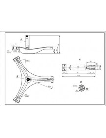 Хрестовина барабана для пральної машини Атлант 730136201500 L=125mm Хрестовина барабана для пральної машини Атлант 730136201500 L=125mm