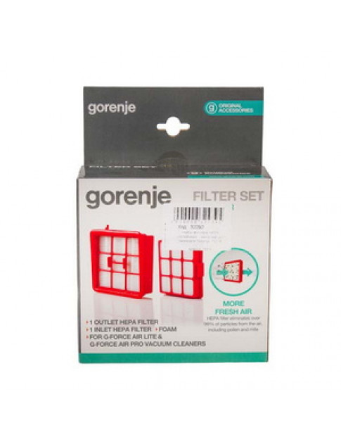 Набір фільтрів HEPA (контейнера + вихідний) для пилососа Gorenje 732741