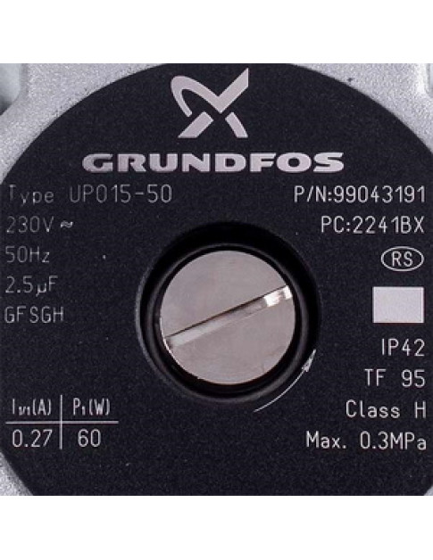 Насос циркуляційний у зборі Grundfos UPO 15-50 60 Вт для газового котла Baxi ECO 4S, ECO Home 766070700