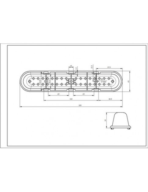 Активатор, ребро барабана для стиральной машины Атлант длина=225 мм 773522401700