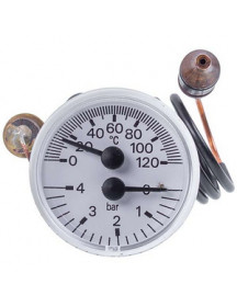 Термоманометр 0-4 бар 0-120 °C для газового котла Viessmann 7825530 Термоманометр 0-4 бар 0-120 °C для газового котла Viessmann 7825530