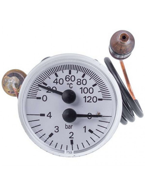 Термоманометр 0-4 бар 0-120 °C для газового котла Viessmann 7825530