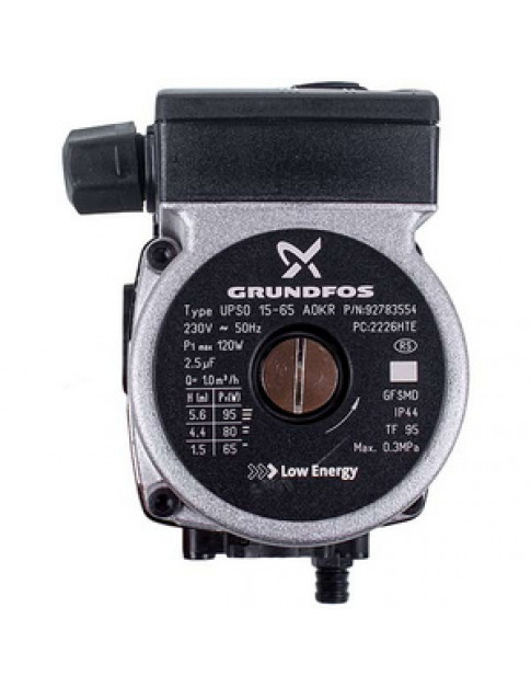 Насос циркуляційний у зборі Grundfos UPSO 15-65 95 Вт (зворотне обертання) для газового котла 7828743
