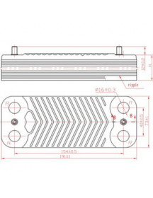 Теплообмінник пластинчастий ГВП (12 пластин) для газового котла Viessmann Vitopend 100 WH1D 24 кВт 7828745 Теплообмінник пластинчастий ГВП (12 пластин) для газового котла Viessmann Vitopend 100 WH1D 24 кВт 7828745