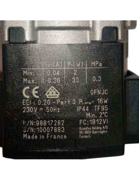 Частотный циркуляційний насос у зборі Grundfos UPM3 15-50 2-33W для газового котла Viessmann 7842625