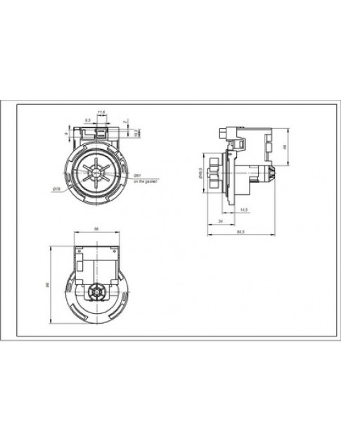 Помпа (насос) 30W KEBS111/093 для пральної машини 786729 Помпа (насос) 30W KEBS111/093 для пральної машини 786729