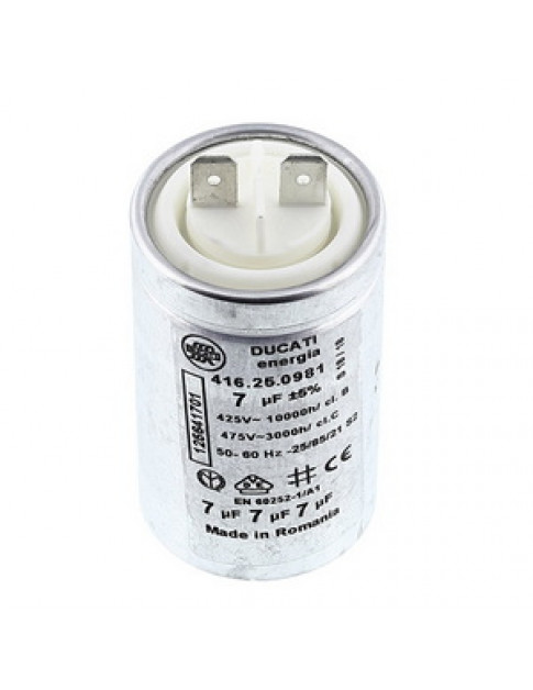 Пусковий конденсатор 7uF 425V для сушильної машини DUCATI Electrolux 8581256417016 Пусковий конденсатор 7uF 425V для сушильної машини DUCATI Electrolux 8581256417016