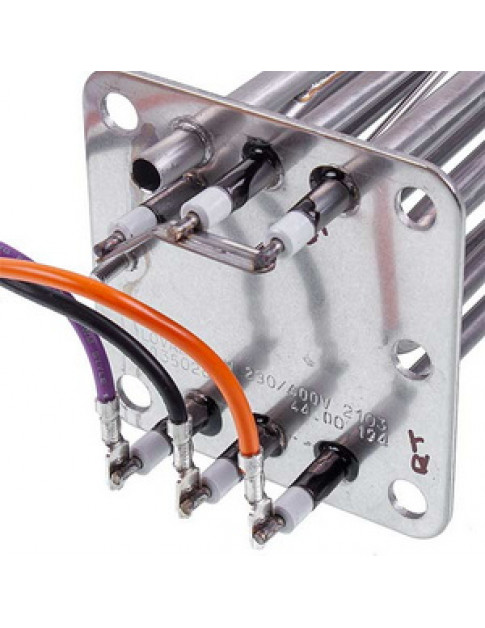 Тен парогенератора з прокладкою Rational 87.00.366 9000W 230/400V L=190mm, фланець 82x80mm