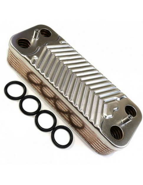 Теплообмінник пластинчастий ГВП Swep (12 пластин) для газового котла Junkers Euroline 87054062640 Теплообмінник пластинчастий ГВП Swep (12 пластин) для газового котла Junkers Euroline 87054062640