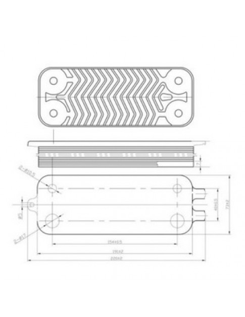 Теплообмінник пластинчастий ГВП (20 пластин) для газового котла Junkers Euromax 8716771040