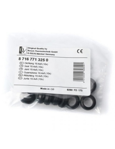 Набір прокладок 20х12x8 мм (10 шт.) теплообмінника ГВП для газового котла Bosch/Buderus/Junkers 87167713250