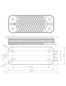 Теплообмінник пластинчастий ГВП (18 пластин) для конденсаційного котла Buderus GB042, Bosch Gas 3000/7000 ZW 87167719870 Теплообмінник пластинчастий ГВП (18 пластин) для конденсаційного котла Buderus GB042, Bosch Gas 3000/7000 ZW 87167719870