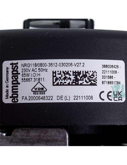 Вентилятор Ebmpapst NRG118/0800 для конденсаційного котла Bosch, Buderus Logamax Plus GB122i, GB172i 24 кВт 87186517840