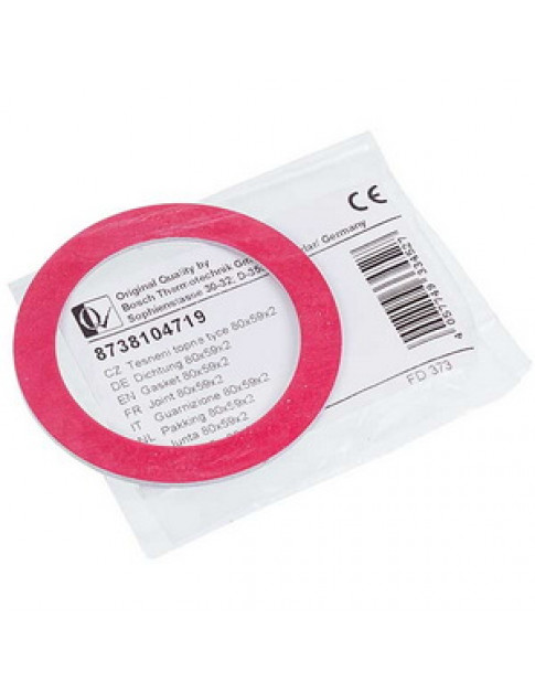 Прокладка 80x59x2 мм для тена електричного котла Bosch Tronic Heat 3000/3500 8738104719 Прокладка 80x59x2 мм для тена електричного котла Bosch Tronic Heat 3000/3500 8738104719