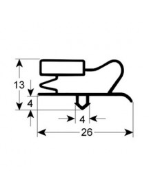 Ущільнення дверей гумка для холодильної шафи Fagor AEP, AFN, AFF серії 900028 618x1500мм профіль 9013 Ущільнення дверей гумка для холодильної шафи Fagor AEP, AFN, AFF серії 900028 618x1500мм профіль 9013
