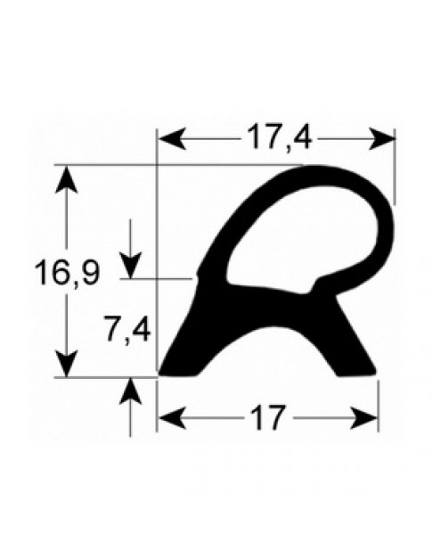 Ущільнювач дверей для пароконвектомата Electrolux, Juno, Zanussi FCF, FCV, AFCV 10 рівнів серії 900188 640x720mm