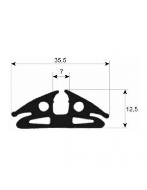 Ущільнювач скла дверцят (гумка) для пароконвектомата Electrolux, Zanussi ACF, NCF, ECF серії 900272 Ущільнювач скла дверцят (гумка) для пароконвектомата Electrolux, Zanussi ACF, NCF, ECF серії 900272