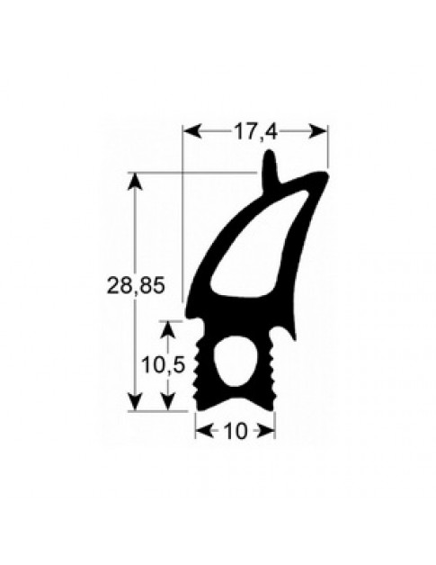 Ущільнювач дверей для пароконвектомата Rational СD61 900290 465x520mm