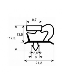 Ущільнювач дверей для холодильної шафи Electrolux, Zanussi 900301 657x1562mm профіль 9048