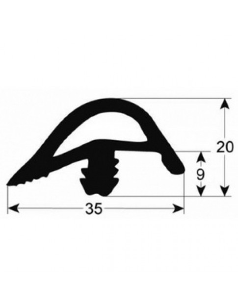 Ущільнювач дверей для пароконвектомата Kuppersbusch KEG0202, CPL110 900346 530x730mm