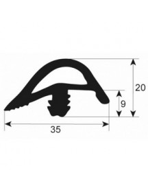 Ущільнювач дверей для пароконвектомата Kuppersbusch CPE106 900349 470x505mm