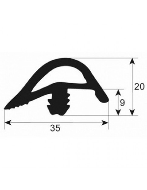 Ущільнювач дверей для пароконвектомата Kuppersbusch CPE106 900349 470x505mm