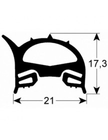 Ущільнювач дверей для пароконвектомата MBM FEMD, FEM 10 рівн.серії 900459 680x730mm