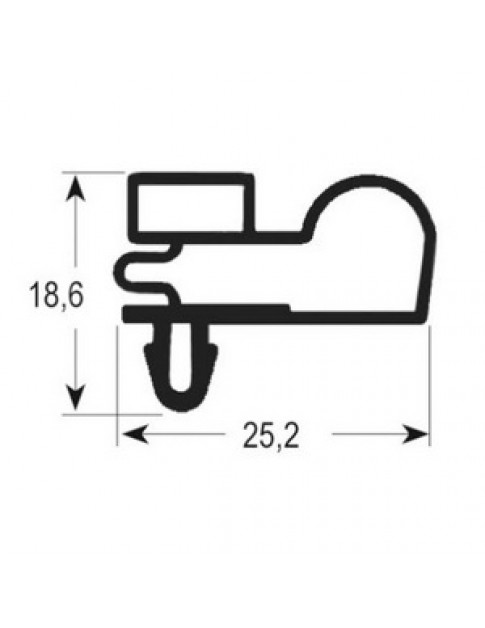 Ущільнення дверей гумка для холодильної шафи Desmon 900600 660х1585мм профиль 9010