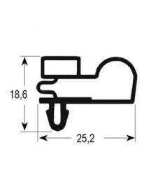 Ущільнювач ящика гумка для холодильного столу Desmon 900622 415x272мм профіль 9010