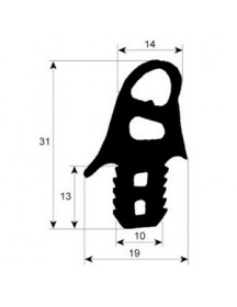 Ущільнювач дверей (резинка) для пароконвектомата Wiesheu-Wiwa 900751 відрізний 1м.п Ущільнювач дверей (резинка) для пароконвектомата Wiesheu-Wiwa 900751 відрізний 1м.п