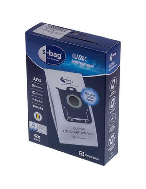 Набір мішків (4 шт) E201S S-BAG універсальні для пилососа Electrolux\ Philips 900168458
