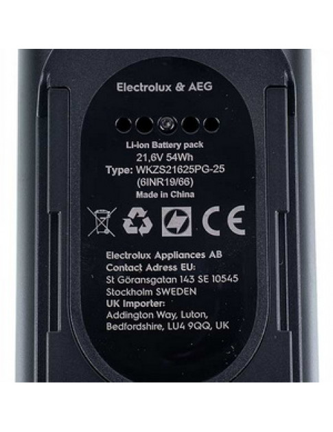 Акумулятор для акумуляторного пилососа Electrolux 9009237687 21.6V Li-Ion 2.5Ah/54Wh