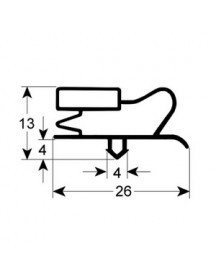 Ущільнювач дверей гумка для холодильного столу Fagor MFP, MEP серії 901180 380x585мм профіль 9013 Ущільнювач дверей гумка для холодильного столу Fagor MFP, MEP серії 901180 380x585мм профіль 9013