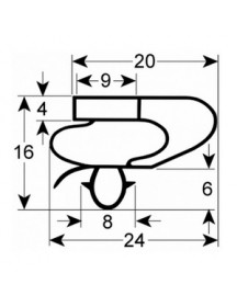 Ущільнювач дверей гумка для холодильного столу Forcar, Fimar 901279 395х495мм профиль 9150