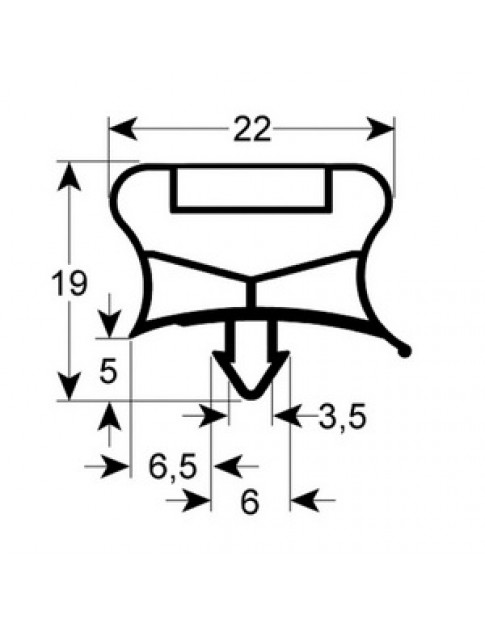 Ущільнювач дверей гумка для холодильного столу Electrolux, Zanussi RCSN, HB серії 901369 390x560мм Ущільнювач дверей гумка для холодильного столу Electrolux, Zanussi RCSN, HB серії 901369 390x560мм