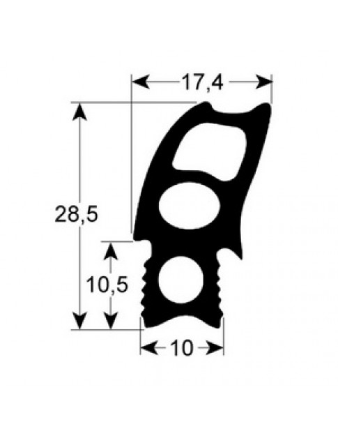 Ущільнювач дверей гумка для пароконвектомата Rational CM, SCC, WE 10 рівнів серії 901405 470x760мм