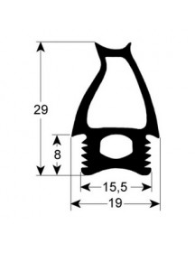 Ущільнювач дверей гумка для пароконвектомата Angelo Po FX, BX 10 рівнів серії 901623 475x725мм
