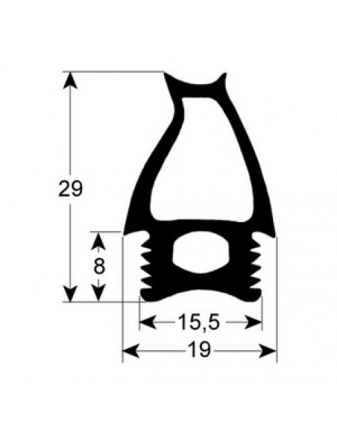 Ущільнювач дверей гумка для пароконвектомата Angelo Po FX, BX 10 рівнів серії 901623 475x725мм Ущільнювач дверей гумка для пароконвектомата Angelo Po FX, BX 10 рівнів серії 901623 475x725мм
