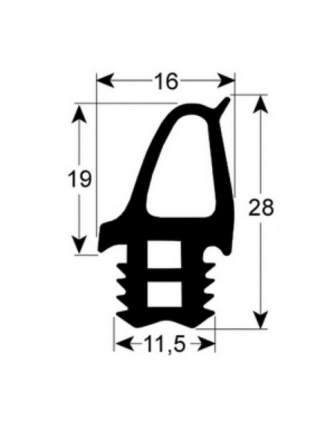 Ущільнювач дверей гумка для пароконвектомата Retigo B623i, O623i серії 901720 405х405мм Ущільнювач дверей гумка для пароконвектомата Retigo B623i, O623i серії 901720 405х405мм