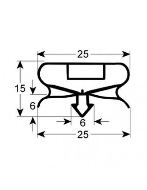 Ущільнення дверей гумка для холодильного столу Frenox, Mastro 901727 400х410мм профіль 9198