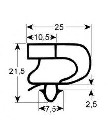 Ущільнювач дверей гумка для холодильного столу Forcar GN, PZ, SNACK серії профіль 9041 901957 385х595мм