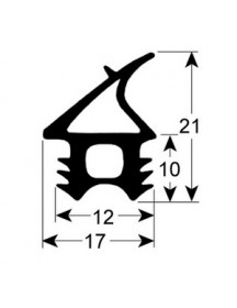 Ущільнювач дверей гумка для пароконвектомата Lainox SAEB, SAEV 10 рівнів серії 902023 460x770мм