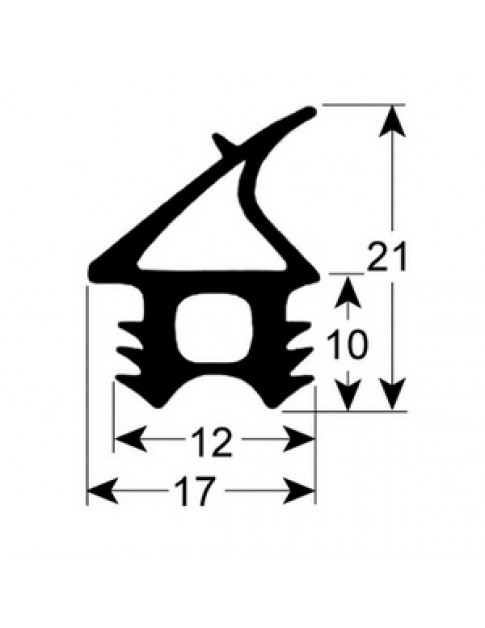 Ущільнювач дверей гумка для пароконвектомата Lainox SAEB, SAEV 10 рівнів серії 902023 460x770мм