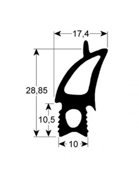 Ущільнювач дверей гумка для пароконвектомата Rational СD61, ORIGINAL 902219 465x520мм